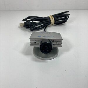 PS2 Eye Toy Camera Silver Official OEM Sony PlayStation 2 SCEH-0004 TESTED WORKS
